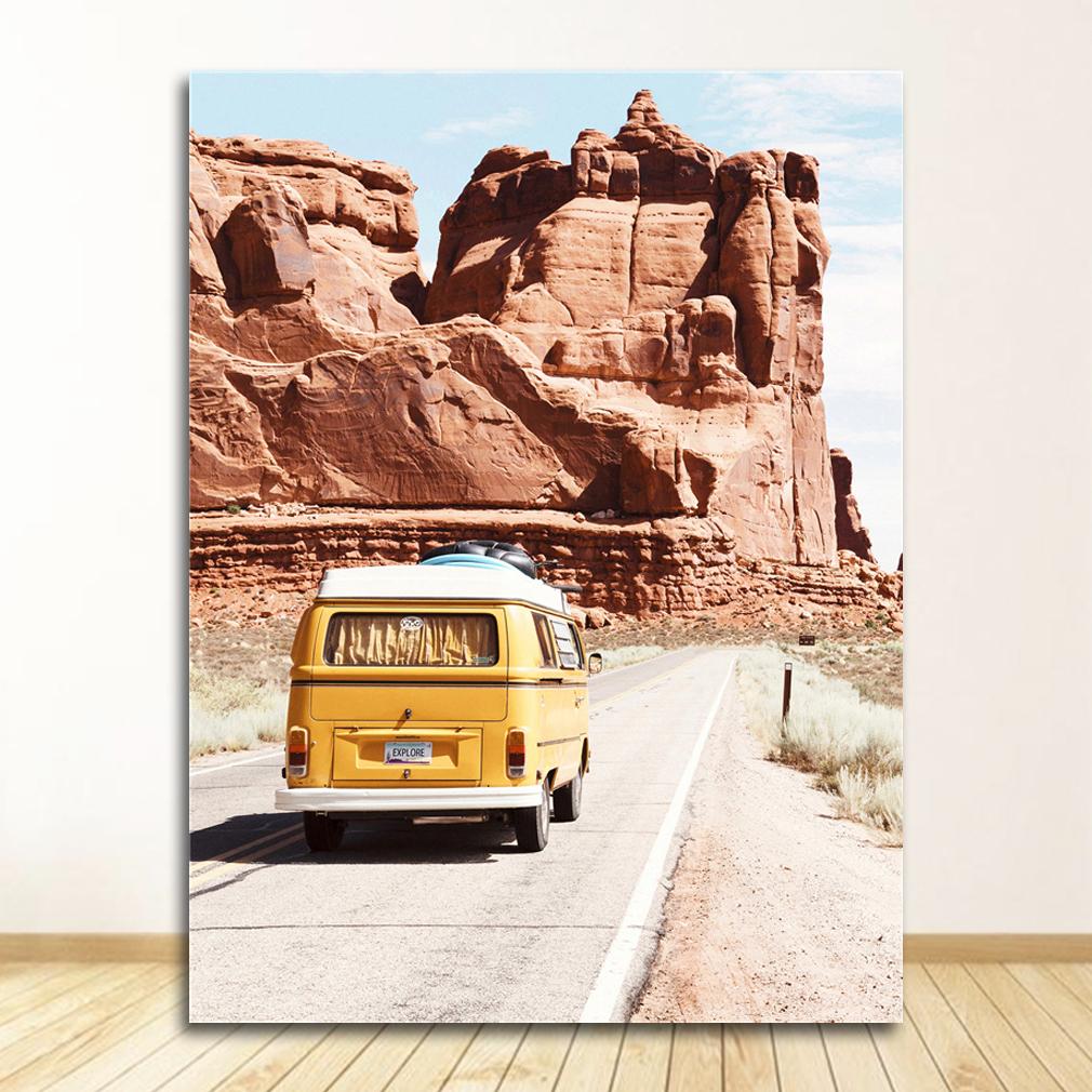 Art Print Painting Decorative Picture Home Decor Desert Cactus Canvas Poster Nordic Style Landscape Nature Joshua Tree Wall 21X30CMNo Framed