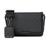 Hudson Vintage Pattern Faux Leather Crossbody Bag Men Bags Black 33S6LHDM6B-BACK
