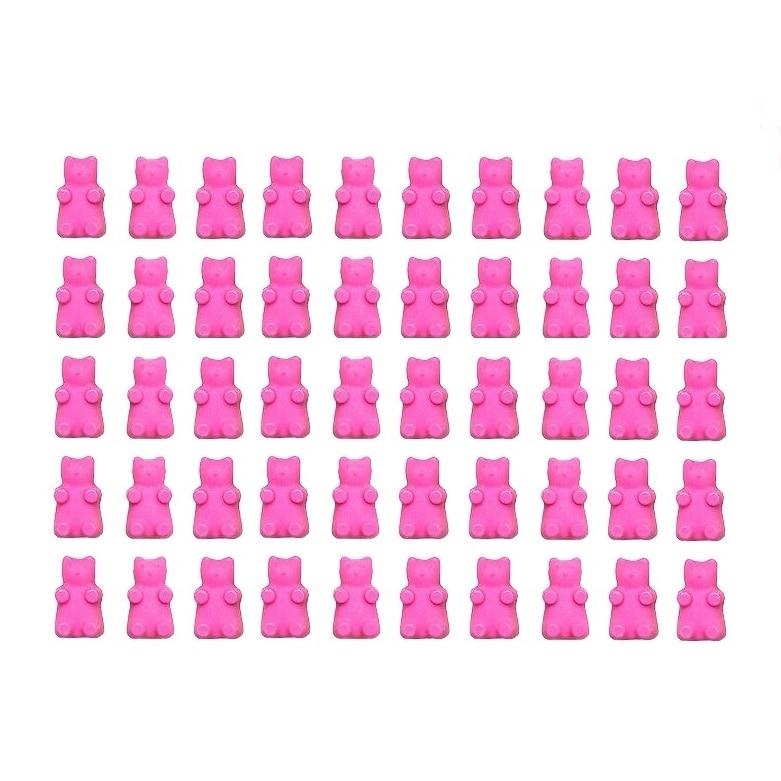 Original Deals Silicone Mold for 50 Haribo Bear Gummy Candy, 18.7 X 13.7 X 1 Cm, Pink, Baking DIY