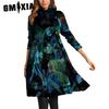 Damenmode Herbst Winter Langarm O-Ausschnitt Freizeitkleider
