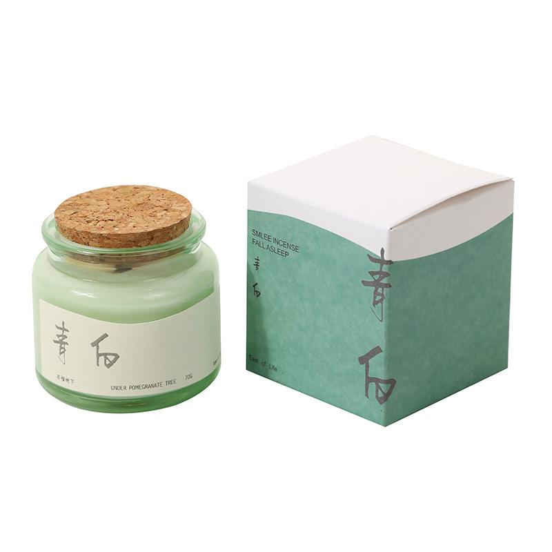 Cork Green Cup Soy Wax Scented Candle Home Creative Niche High-end Romantic Scented Candle