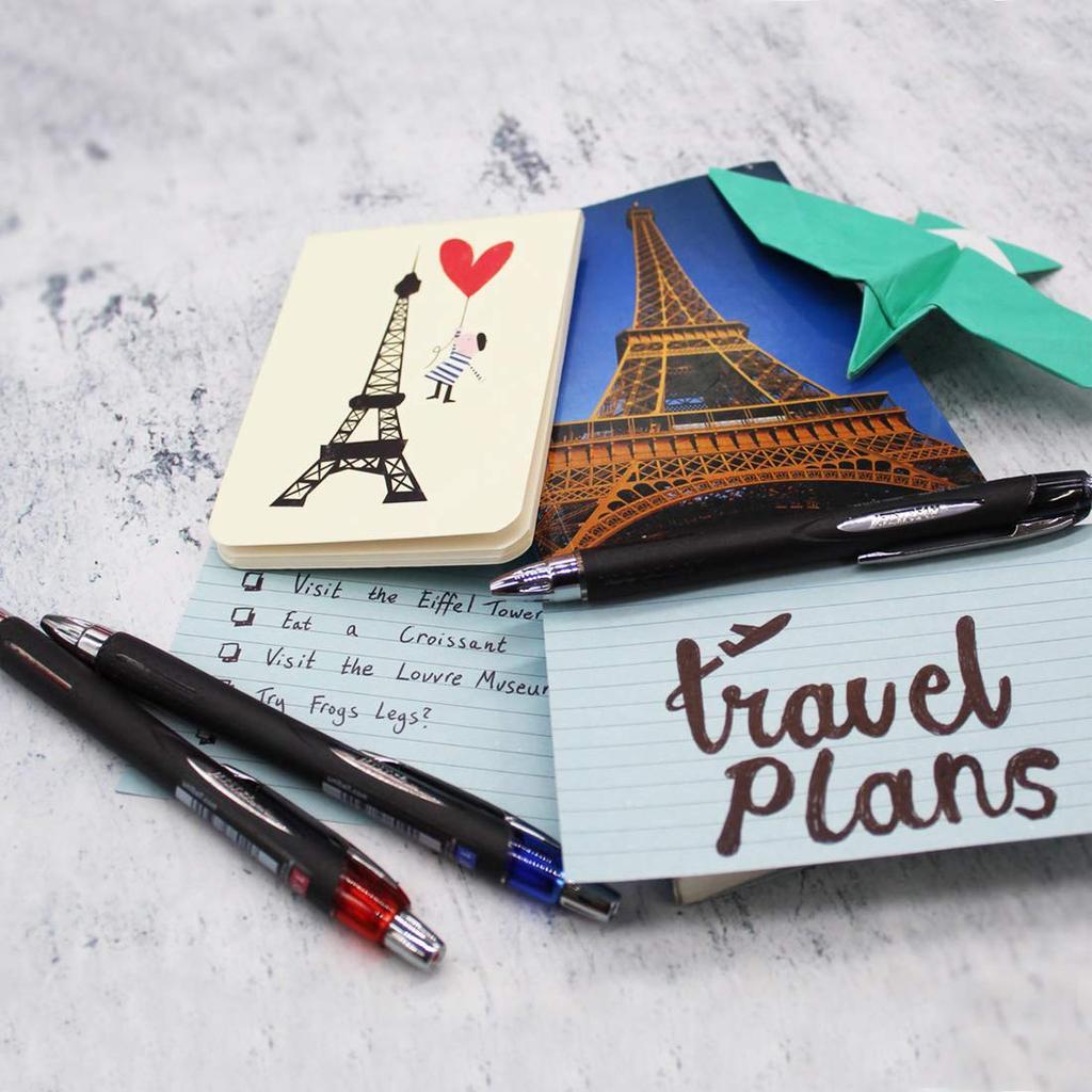 Uni-ball Jetstream SXN210 1.0mm Roller Ball Pen Blue Body Blue Ink Pack of 3 for Office Home & School Use