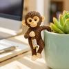 Garden Resin Statue Planter Hanging Monkey Statue, Plant Pot Hugger, Sculpture Cute Miniature Figurine for Flower Edge Decoration Weatherproof