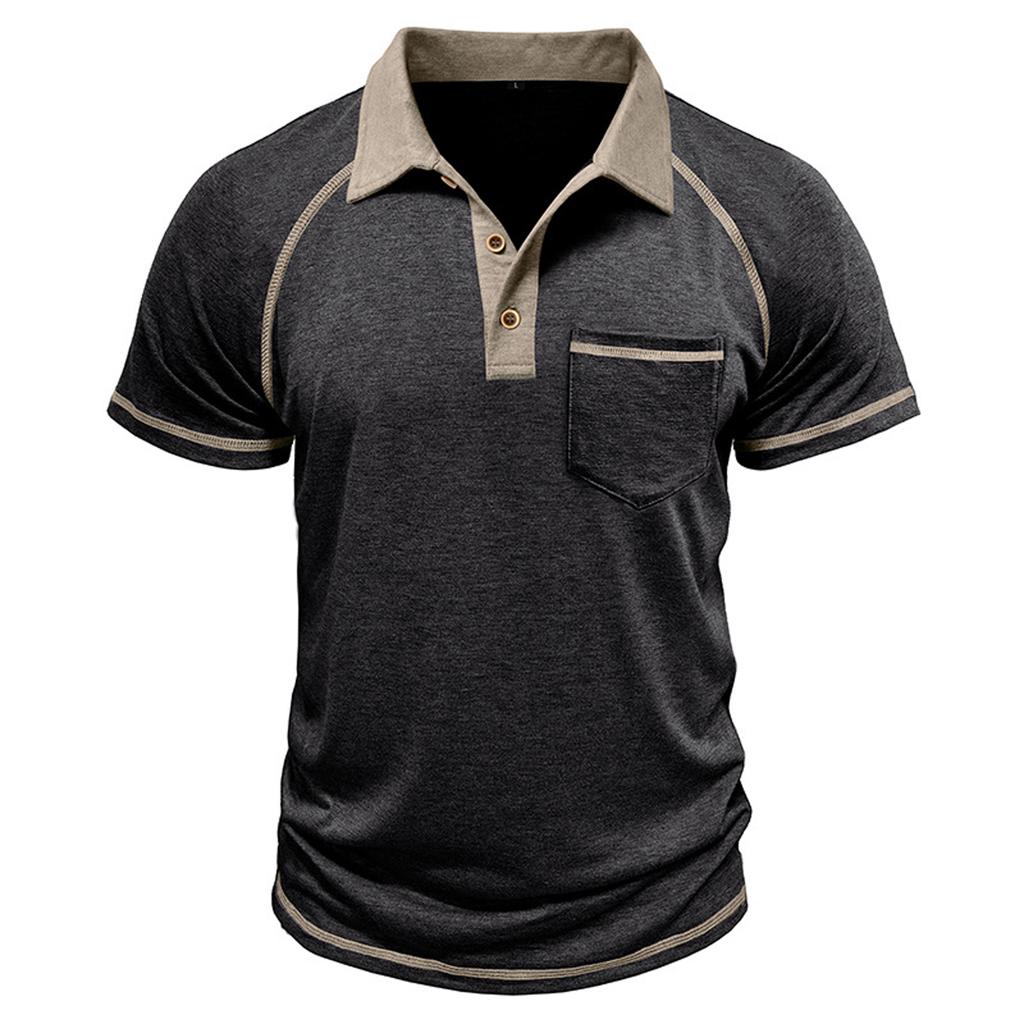 Men's Casual Long SleeveShirts Collared Button Cotton T,Shirt Classic Stylish Golf Shirt With Pocket