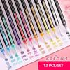 Supplies Highlighter Fine Tip Markers Glitter Gel Pens Set Drawing Color Pen Colored Signing Pen