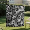 1pc Mandala Coloring Blanket Suitable for Bed, Sofa, Camping & Travel - Soft Flannel Bedspread with Intricate Swirl & Floral Patterns, DIY Coloring Bo