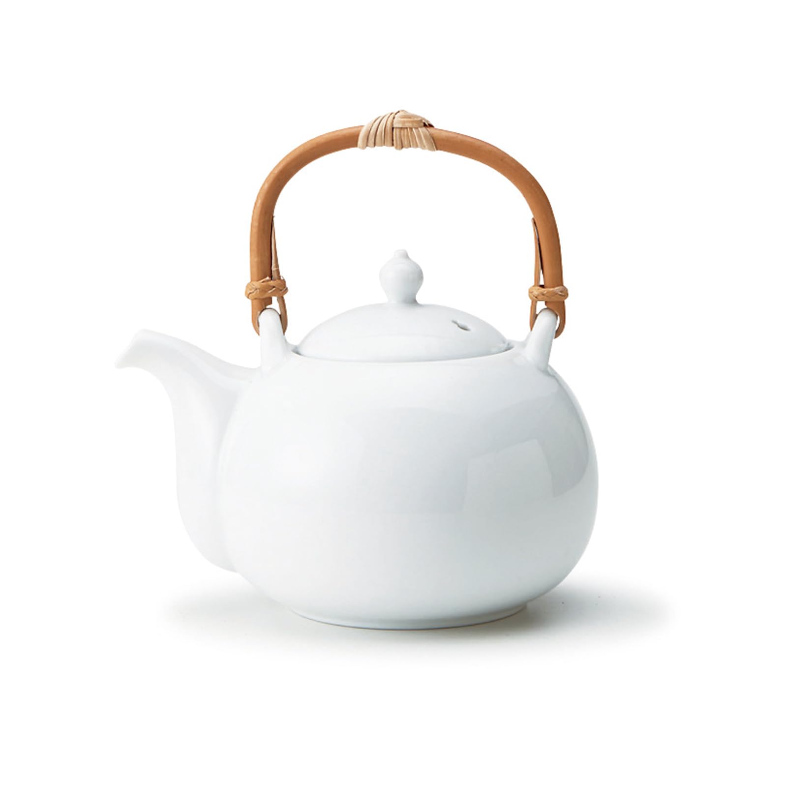 

Mino ware with a hole and stainless steel tea approximately 400ml microwave and dishwasher white made in product number teapot, Miyama, narrow-bore белый