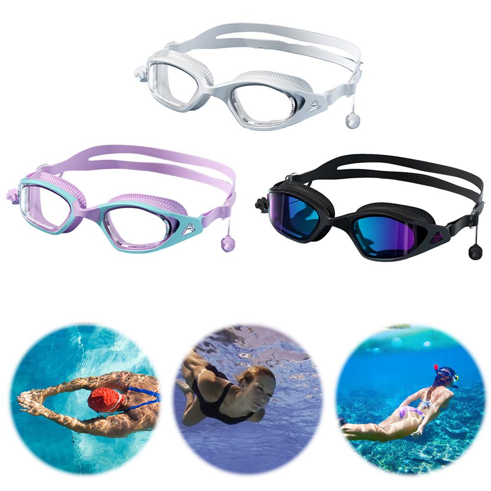 Adults Swim Goggles Anti Fog Swimming Goggles Waterproof HD Swim Glasses UV Protection Swimming Goggles for Diving Snorkeling