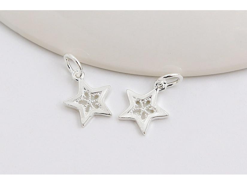 

S925 Sterling Silver Handmade Stars and Moon Charm Pendant for Bracelets, Necklaces, and Earrings