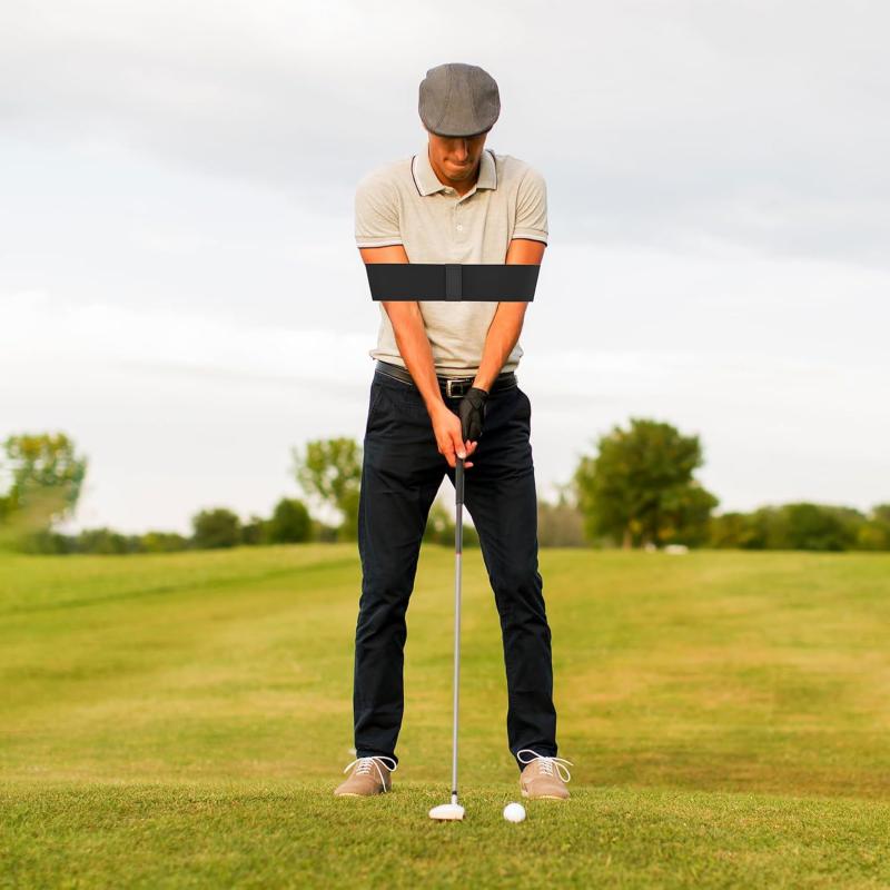 Golf Swing Trainer Corrector Strap for Arm Position Posture Practice Adjustable Elastic Band Beginner Training Aid