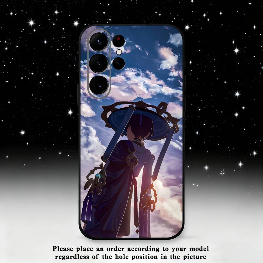 

Genshin Impact Wanderer Phone Case For Samsung S25,S24 Ultra,S20,S30 plus,S22 plus,S23,S30 Ultra 5G Silicone Black Shell Samsung S25Plus