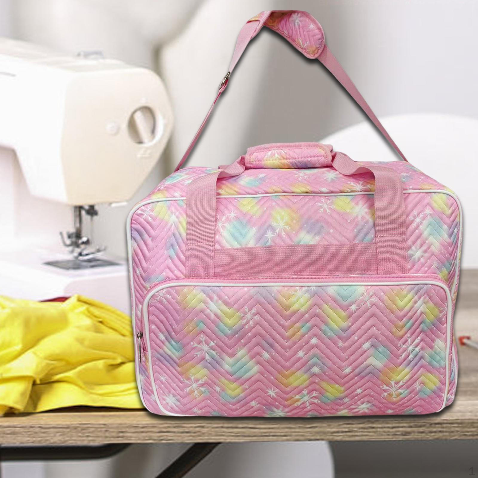 

Сумка-чехол для швейной машины многофункциональная, из ткани Оксфорд, с карманами для хранения, износостойкая Pink