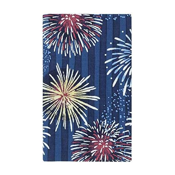 Hamamonyo Tenugui Summer Fireworks Navy