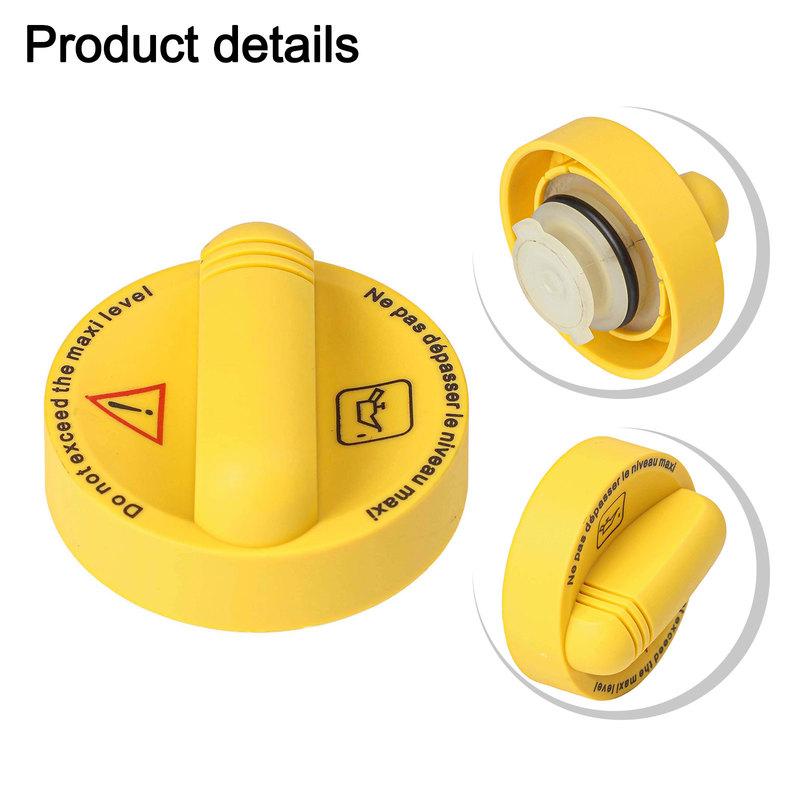 For Dacia Oil Filler Cap Automobile Maintenance Yellow Made Of ABS Material Non-deformation Quick tallation