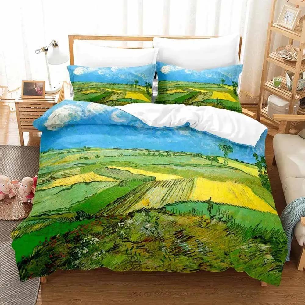 Van Gogh Boys Bedroom Duvet Cover Single Double Full Queen King Size Retro Classic 3D Bedding Set Duvet Cover Bed Set