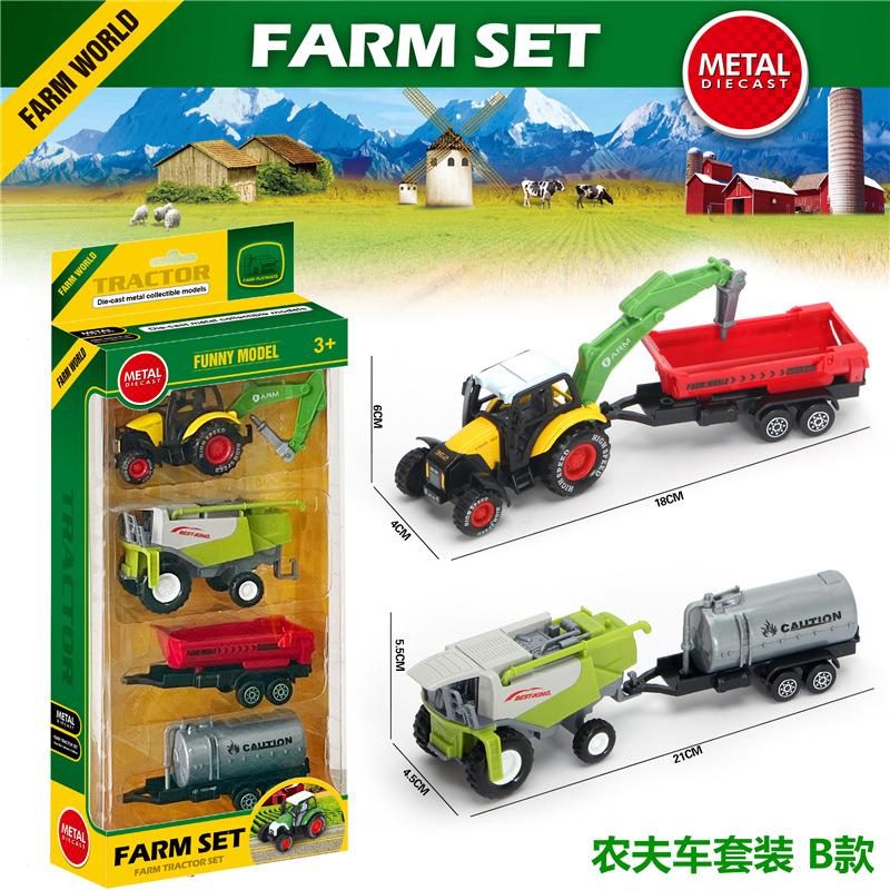 Legierung Bauernauto Modell Mähdrescher Traktor Bauernhof Spielzeugauto Automodell Geschenk für Kinder