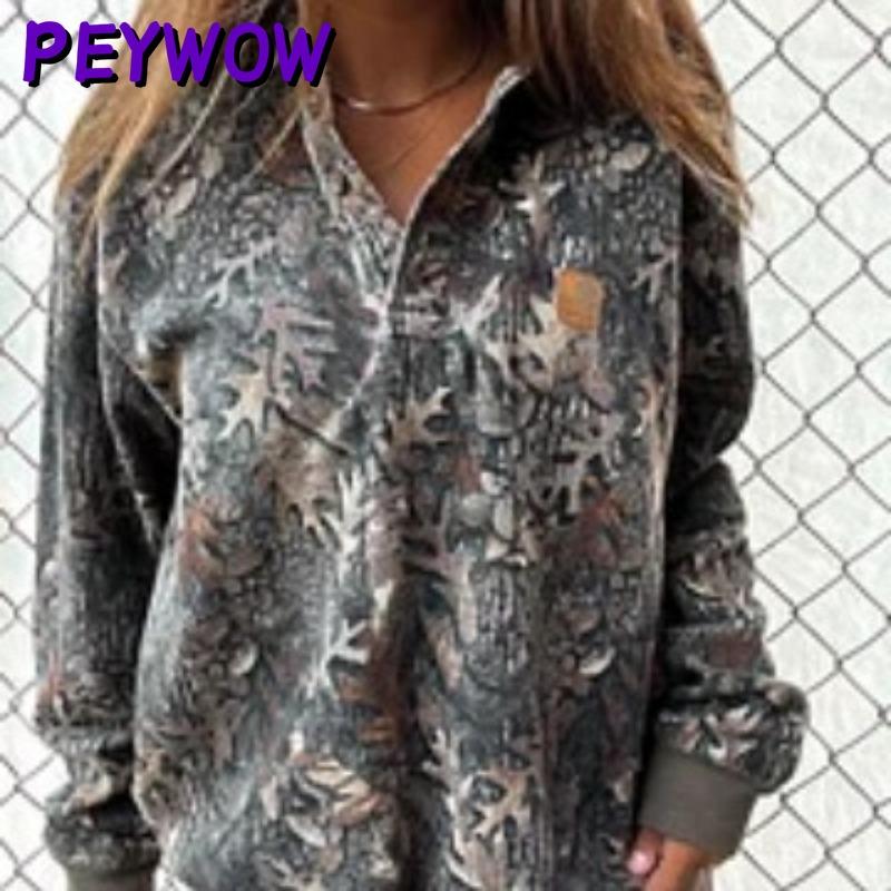 PEYWOW Women's Fashion Casual Autumn Winter Long Sleeve Hoodie
