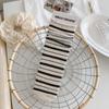 Korean Style Idea Yarn Striped Boneless Socks Mid-Leg Socks Spring And Autumn Cotton Rolled Hemmed Stacked Socks