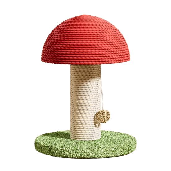 Grzybowy drapak dla kota Sznur sizalowy Grzybowy drapak dla kota Interaktywne pionowe drzewko do wspinaczki i zabawka do drapania dla kociąt domowych i kotów dorosłych