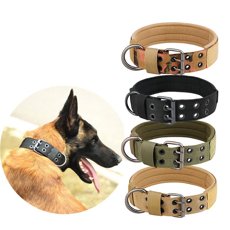 

Adjustable and Durable Nylon Tactical Pet Dog Collar ,Suitable for Medium and Large Dogs XL зелений