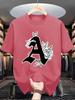 New Trendy Mens Personalized Letter Printed Breathable and Comfortable Round Neck Tshirt Summer Outdoor Casual High Street Top