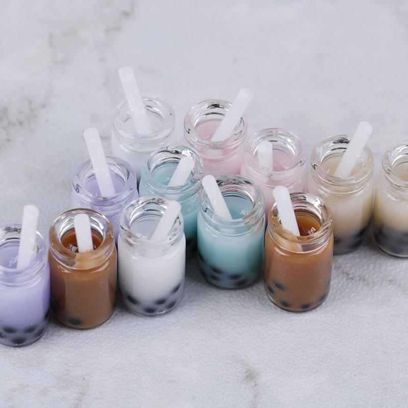 2 ks 1/12 miniaturní doplňky domečku pro panenky Simulace Pearl Milk Tea Model Drink