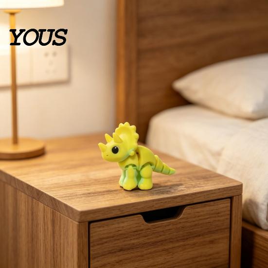 Stressabbau-Spielzeug 3D-gedruckte bewegliche Dinosaurier-Figur, Mini flexible Dino-Figuren, Schreibtischdekoration Niedliches bewegliches Sammlertier für Kinder, Erwachsene