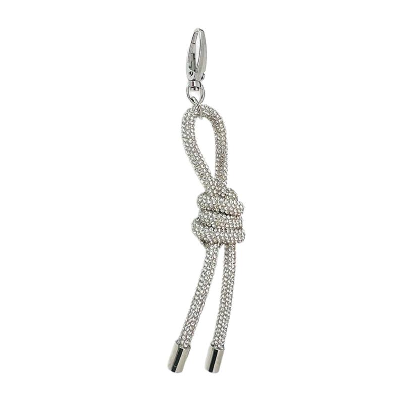 Elegant Rhineston Bowknot Keychain Charm Pendant Stylish Bowknot Backpack Pendant, Handmade Jewelry Gift for Women