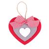 6Pcs Valentine's Day Heart Shape Ornament Felted Cloth Heart Pendants for Mantels Wall Window Door Tree Display