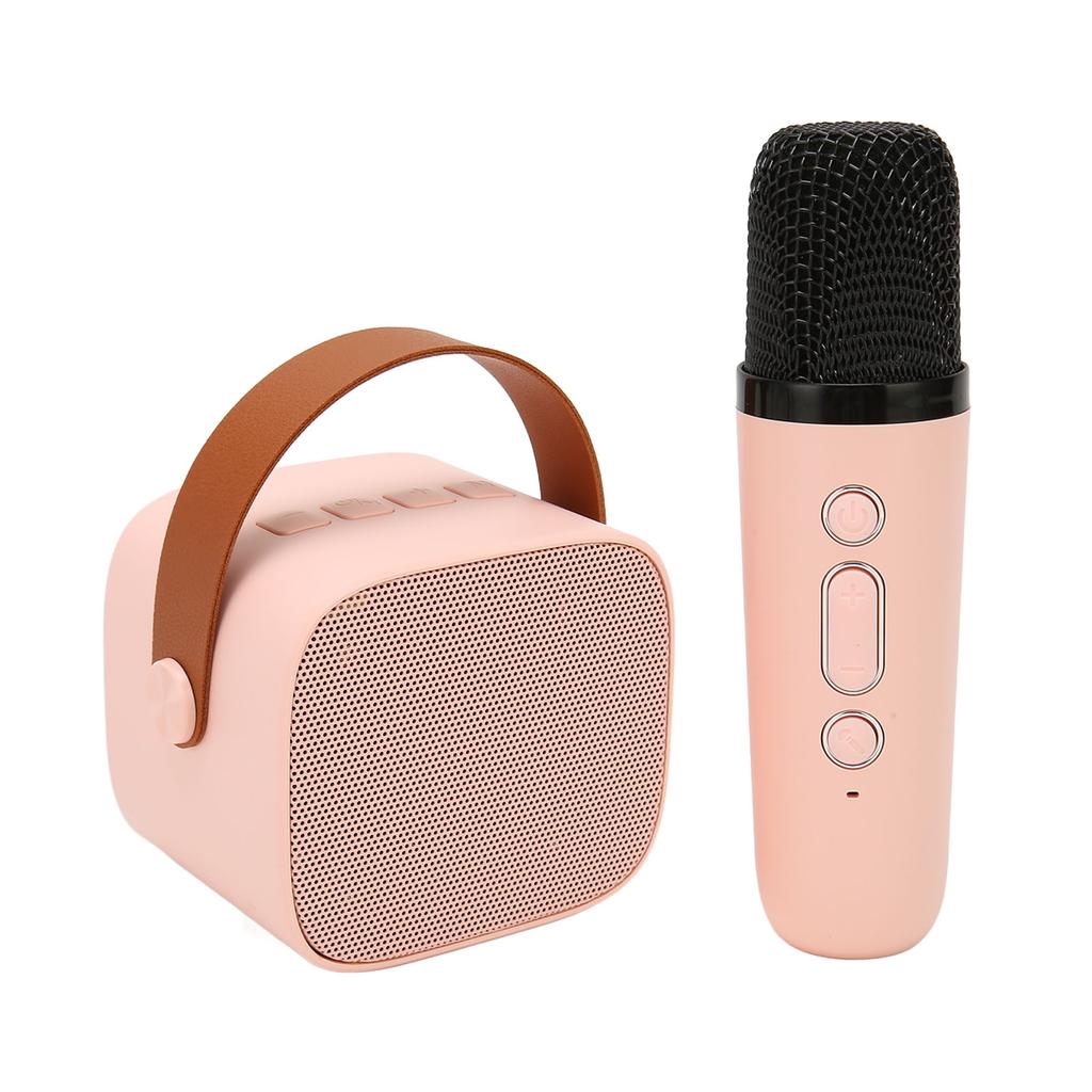 Bluetooth Speaker Microphone Set HD Stereo Rechargeable Retro Portable Karaoke Machine for Kids