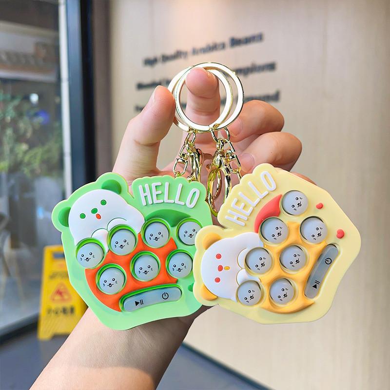 Mini Silicone Fun Whacamole Keychain For Car And Backpack Adorable Gift