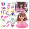Makeup Doll Head Kit Gift Box Packaging Hairstyling Pretend Play for Children, Aspiring