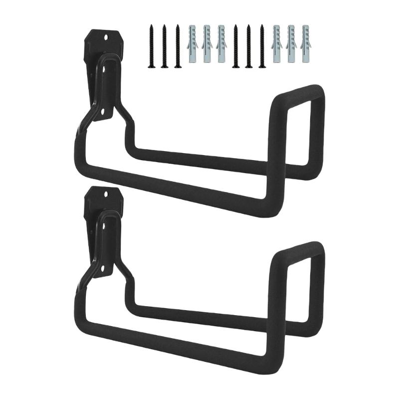 2 Pieces Sturdy Garage Hangers for Bikes and Ropes Water Pipe Holders Workshop Storage Solution Garden Tools Brackets