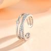 925 Sterling Silber Zirkon Verstellbare Verlobungsringe Für Frauen Hochzeit Eleganter Schmuck Damen Accessoires Geschenke