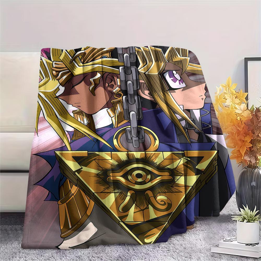 Yu Gi Ou Print Flannel Blanket,High quality Comfortable for All Seasons,Home Decor,Warmth and Comfort,Perfect for Christmas Gifts