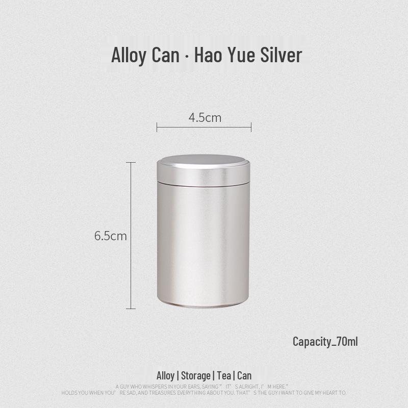 Compact Titanium-Aluminum Tea Storage Can: Small, Portable, and Sealed.