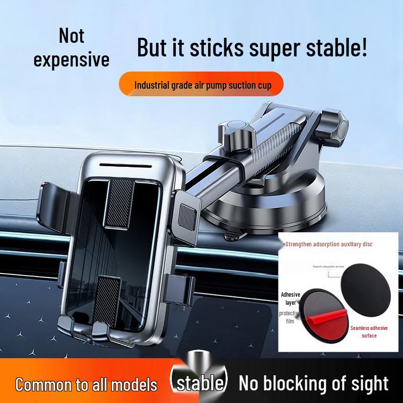 Longqi Universal Multi-functional Car Phone Holder with Suction Cup for Dashboard Navigation.