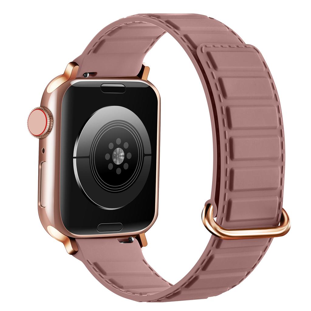 Silicone Strap for Apple Watch Ultra 3 2 1 49mm/Series 11 10 46mm/9 8 7 45mm/SE3 SE2 SE 6 5 4 44mm/3 2 1 42mm Magnetic Buckle Watch Band