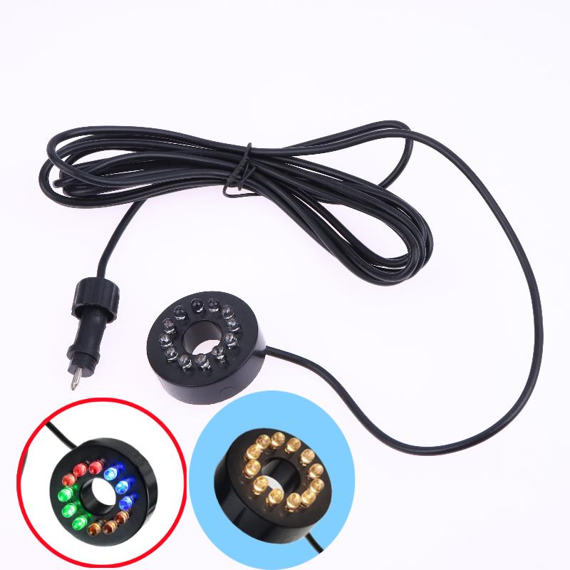 1Pcs Diy Accessories 12V Underwater 12-Led Light Ring For Pumps Submersible Fountain Pond Garden Waterproof Led Lamp Craft
