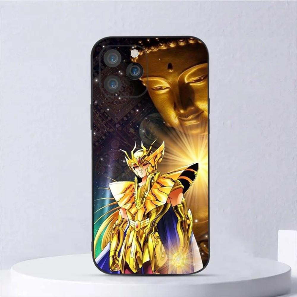 Saint Seiya Virgo Shaka Phone Case For iPhone 16,15,14,13,12,11,Plus,Pro Max,XS,X,XR,SE,Mini,8,7 Soft Silicone Black Cover
