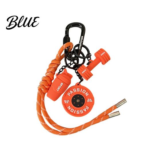 Fitness Enthusiast Keychain Weightlifting Equipment Charm with Keyring Weight Plate