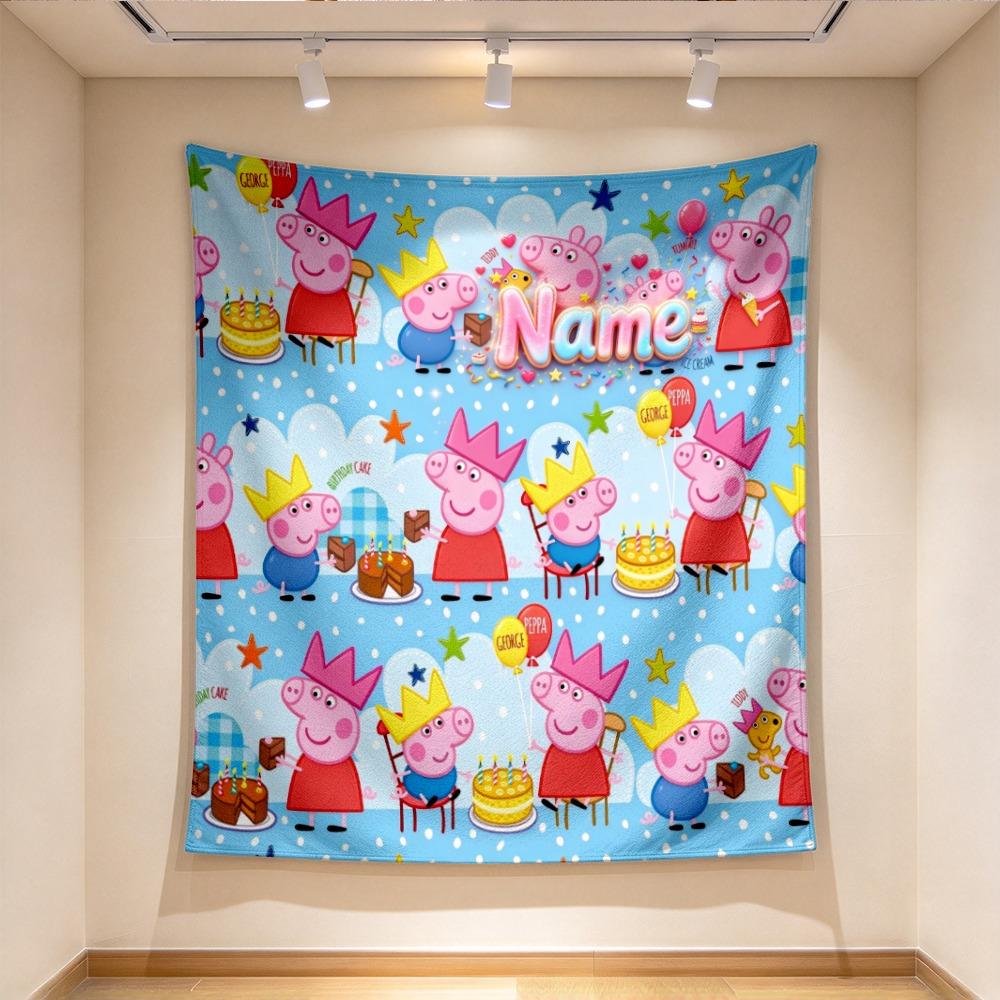 Custom Name Birthday Party Tapestry Wall Hanging for Bedroom, Living Room & Dorm Decor, Modern Home Wall Art