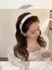 Elegant Sponge Headbands for Women Simple Pearl Camellia Headband Black White Hairband Girls Hair Accessories Headwear