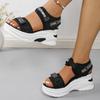 Fashion Chunky Platform Sports Sandals for Women Wedges Height Increasing Shoes Woman 2025 Summer Thick Bottom Hook Loop Sandalias Mujer