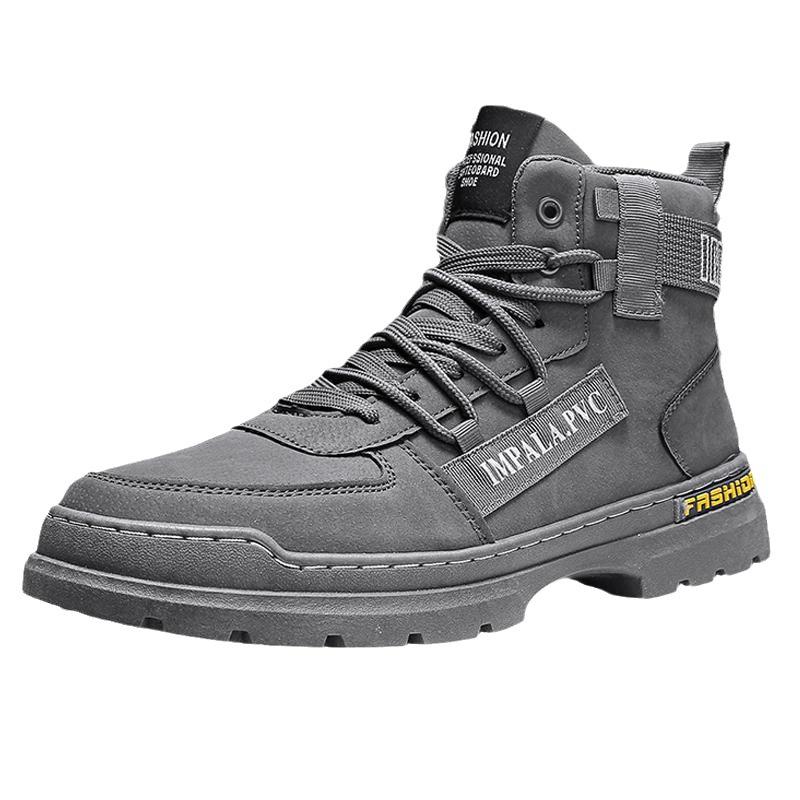 Martin Boots Men's Tooling Boots British Style Autumn and Winter High-top Men's Shoes Trendy Casual Men's Boots New Big Head Shoes