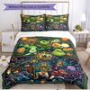 3pcs Duvet Cover Set (1*Duvet Cover + 2*Pillowcase, Without Core), Plants VS Zombies Print Soft All‑Season Bedding Set, Home Bedroom Decor Gift