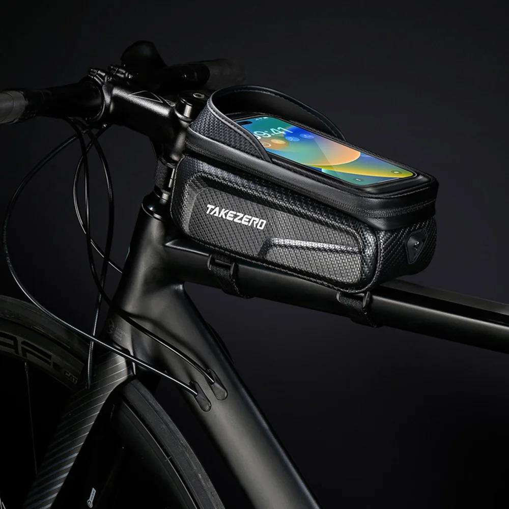 Waterproof Bicycle Front Frame Bag - Touch Screen Phone Pouch For Cycling, Road & Mountain Bike Accessories