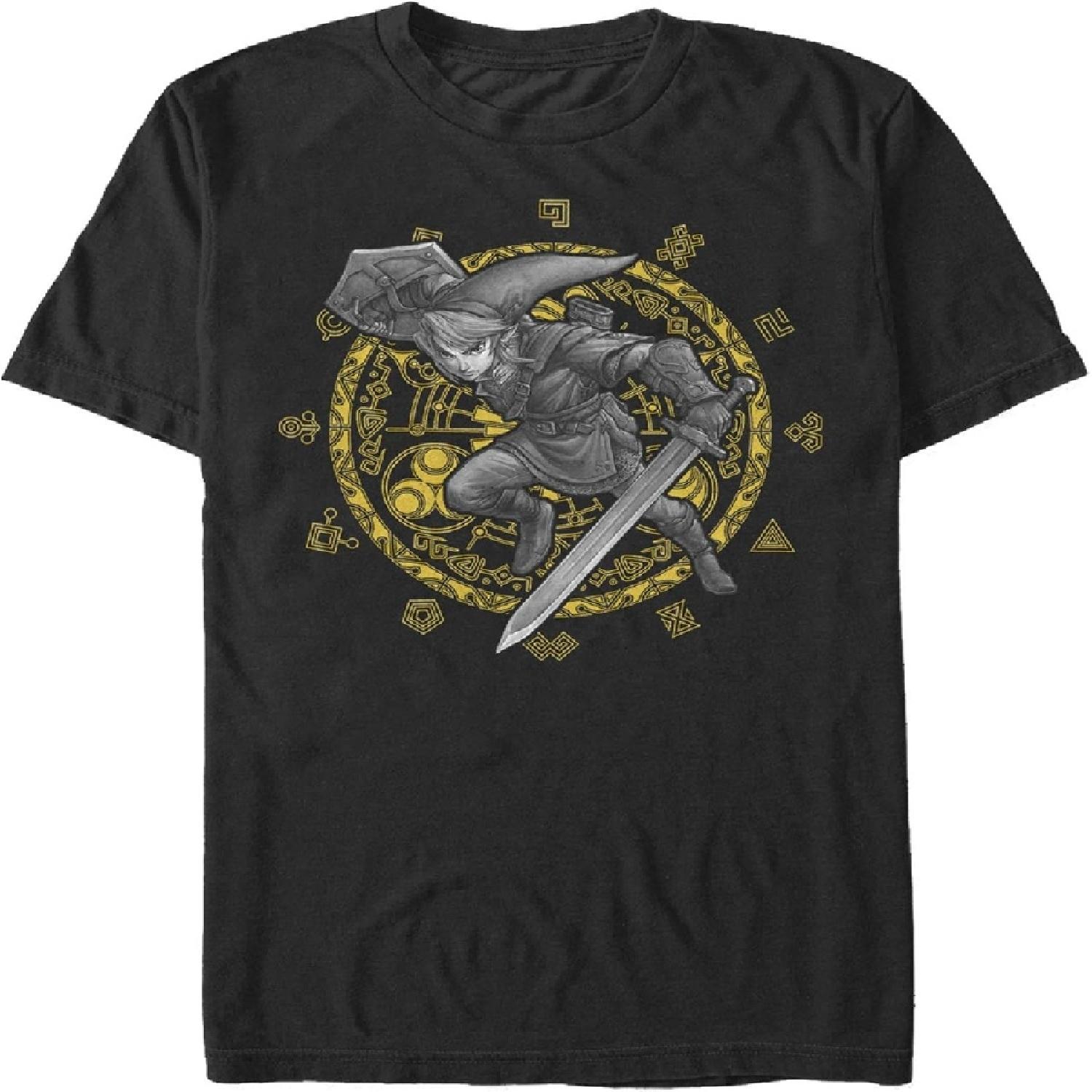 Nintendo Men s Legend of Zelda Link Tonal Triforce Collage S