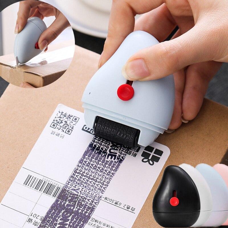 Portable Self-Inking Identity Theft Protection Smudge Information Roller Stamp Stamp Roller Privacy Seal Roller Eliminator Seal