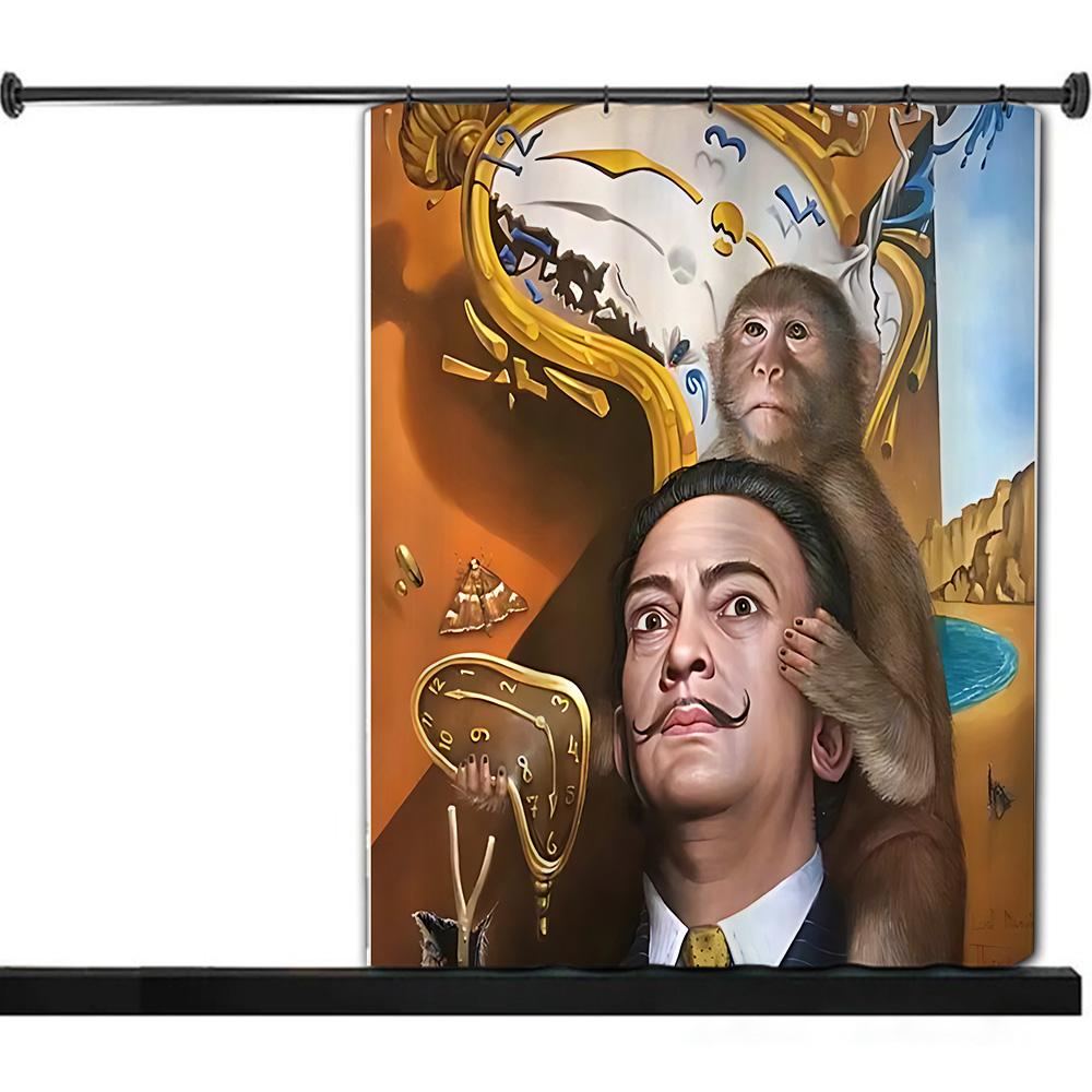 Salvador Dali Contemporary Pop Realism Painting Shower Curtain Waterproof Polyester Fabric Bath Curtains Bathroom Decor Curtain